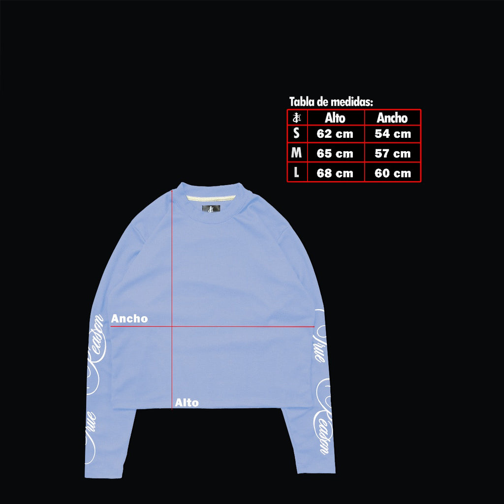 Polo Celeste Acero “Pure” Semi Boxy