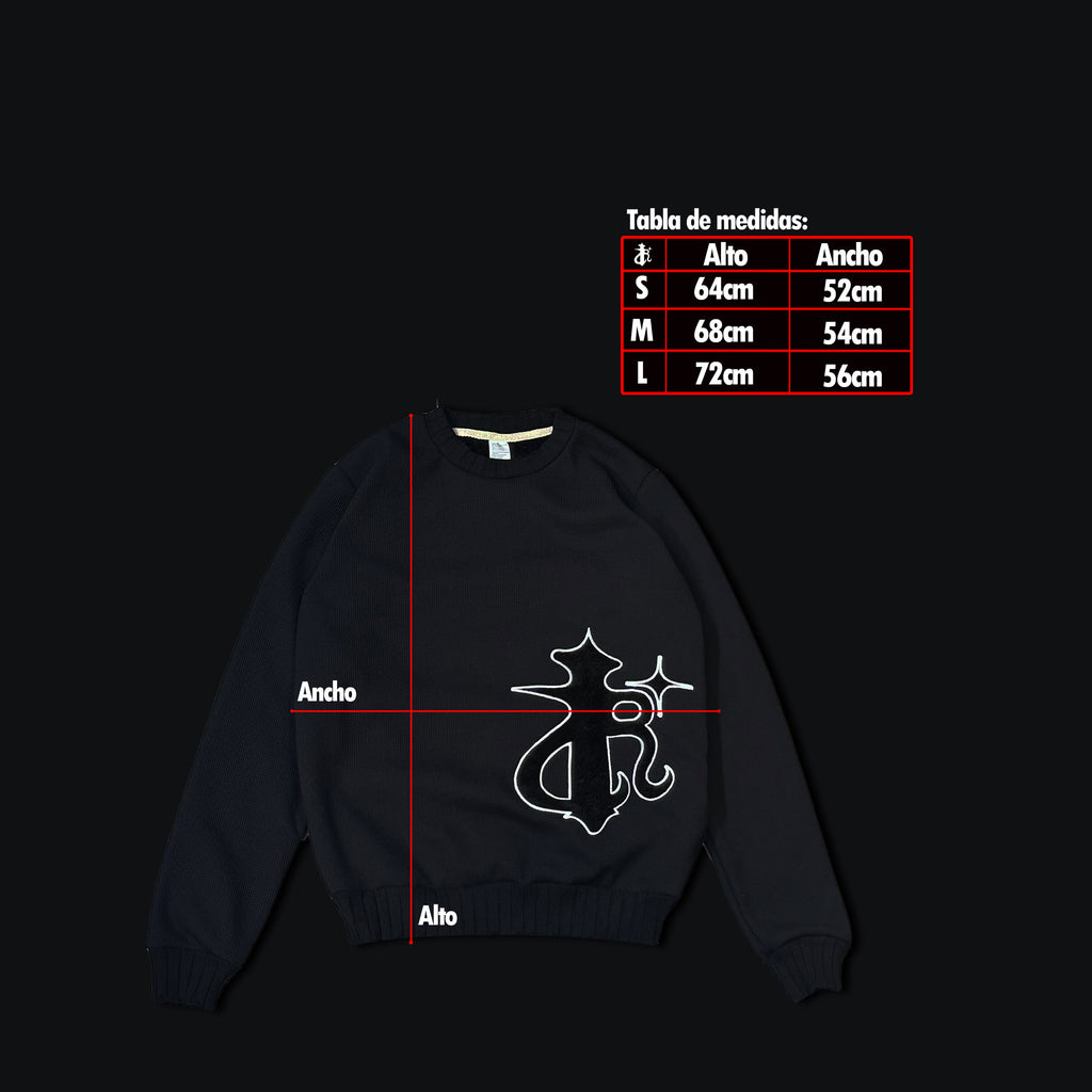Sweater Negro “Pure” Semi Boxy