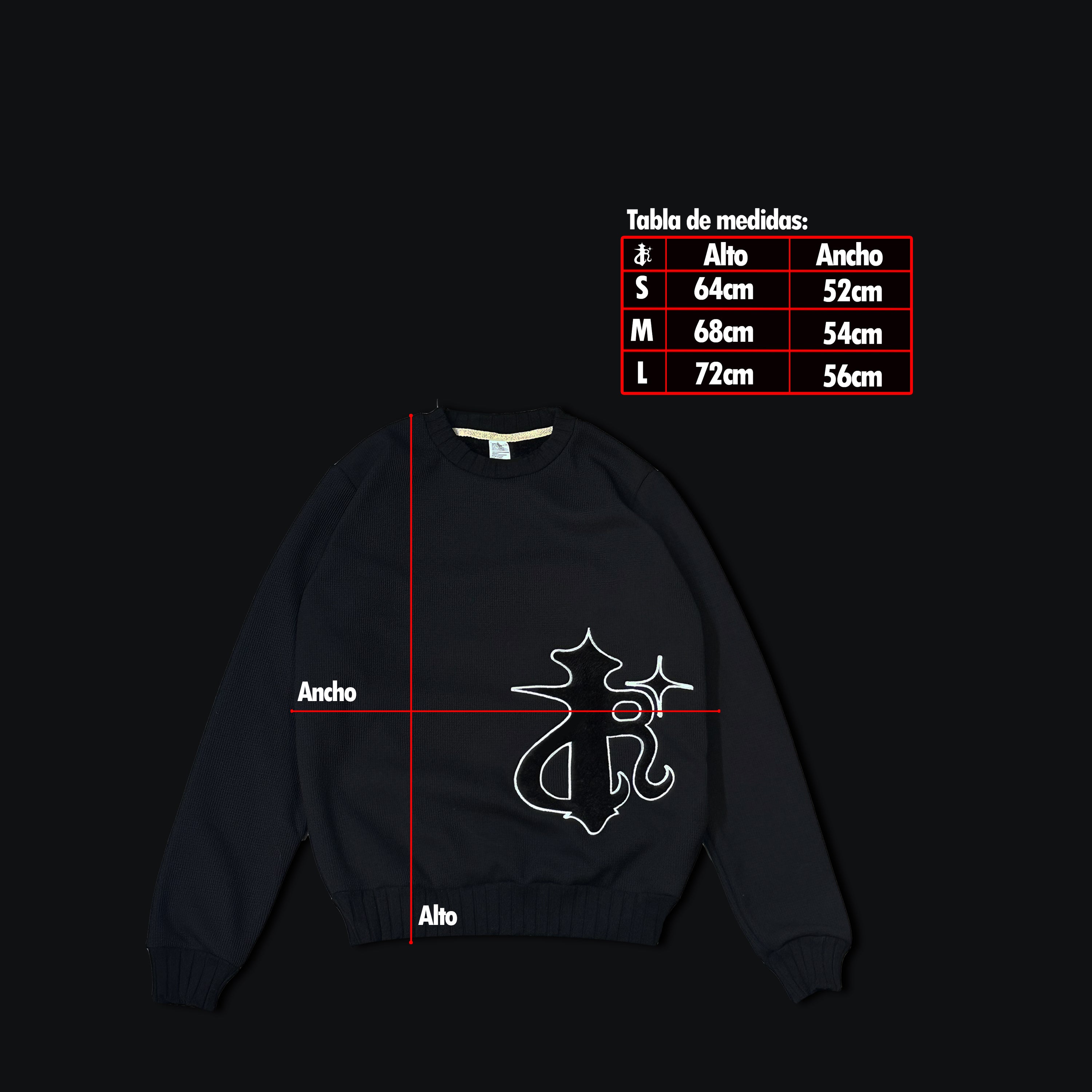 Sweater Negro “Pure” Semi Boxy