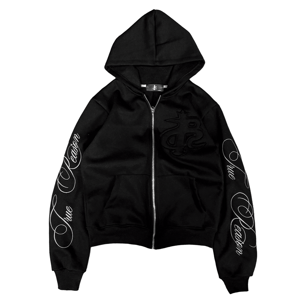 Zip Hoddie Rare Negra "Pure"